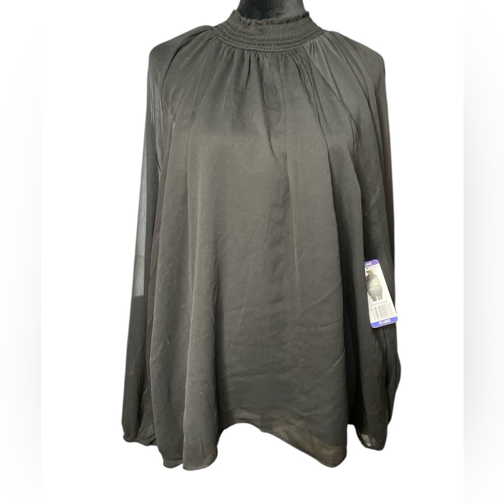 NWOT Joie Sheer Black Long Sleeve Blouse
